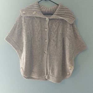Old Navy brown sweater poncho